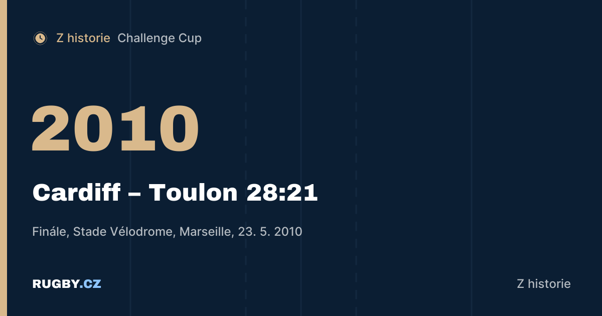 Marseille 2010: Cardiff Blues jako první velšský tým vyhráli evropský pohár