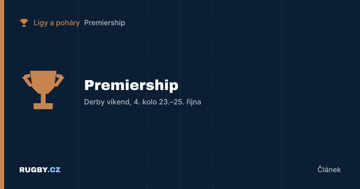 Derby víkend v Premiership: Leicester hostí Northampton, Gloucester vyzve Bath
