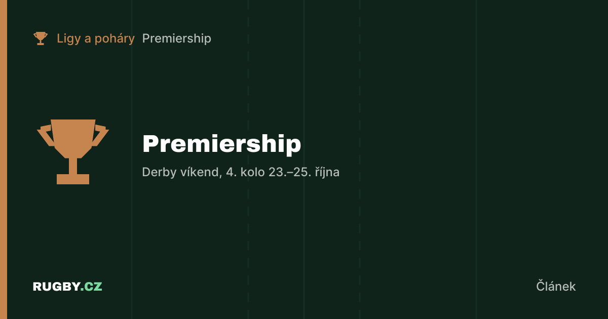 Derby víkend v Premiership: Leicester hostí Northampton, Gloucester vyzve Bath