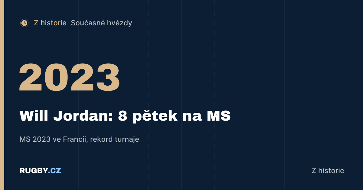 Will Jordan na MS 2023: osm pětek a místo vedle Lomua v historii turnaje