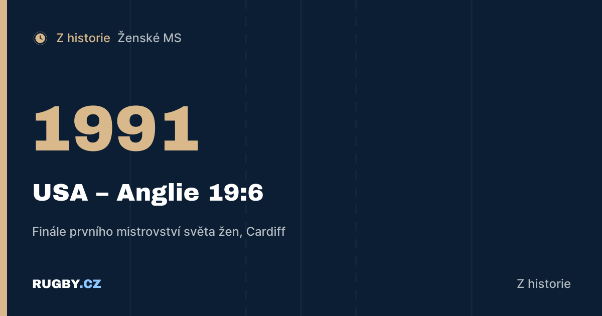 Cardiff 1991: první mistrovství světa žen bez sponzorů a bez posvěcení