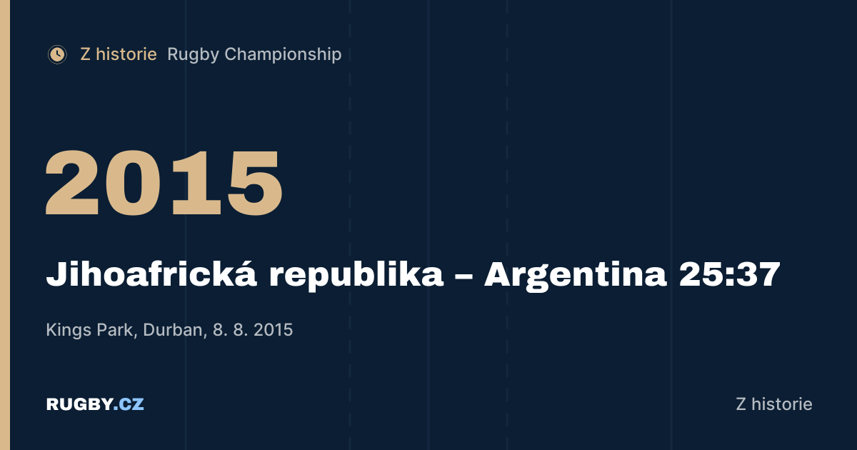 Durban 2015: Pumas poprvé porazili Springboks
