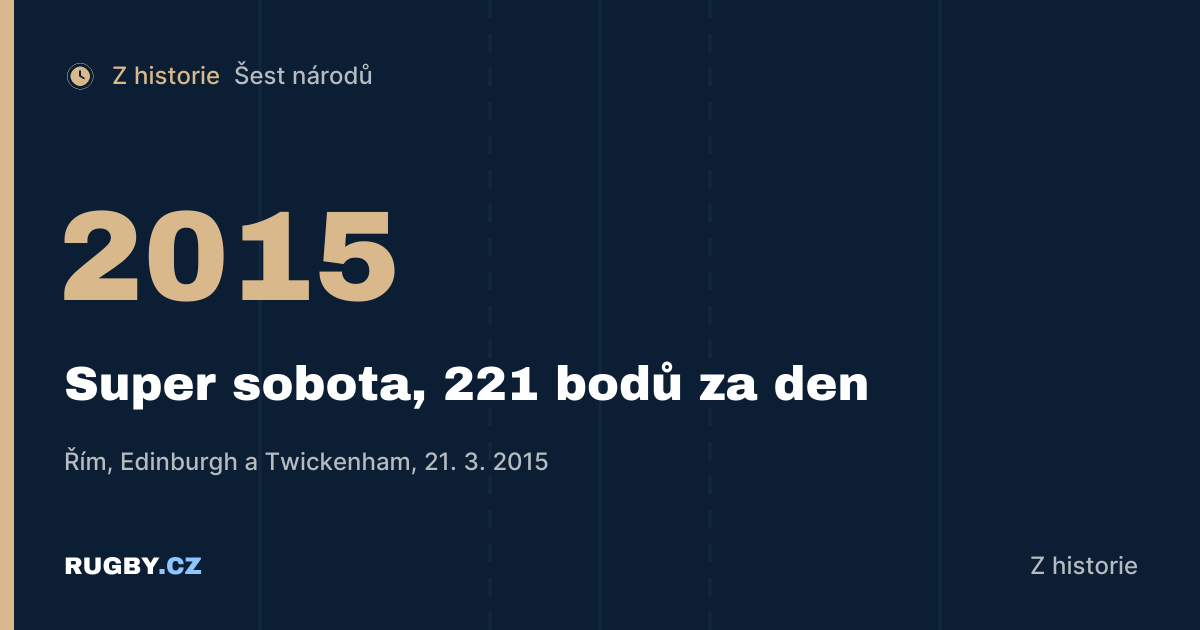 Super sobota 2015: 221 bodů za den a titul rozhodnutý o šest bodů