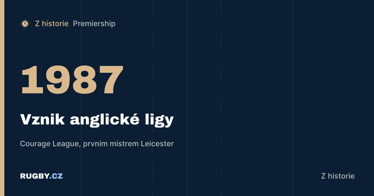 Jak vznikla Premiership: od ligy bez rozpisu k finále na Twickenhamu