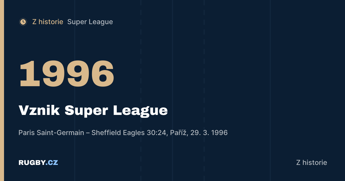 Zrod Super League 1996: jak Murdochovy peníze poslaly anglické třináctky do léta