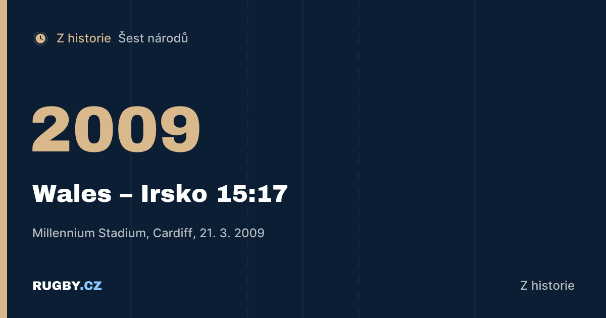Cardiff 2009: O’Garův kop z odrazu ukončil 61 let irského čekání na grandslam