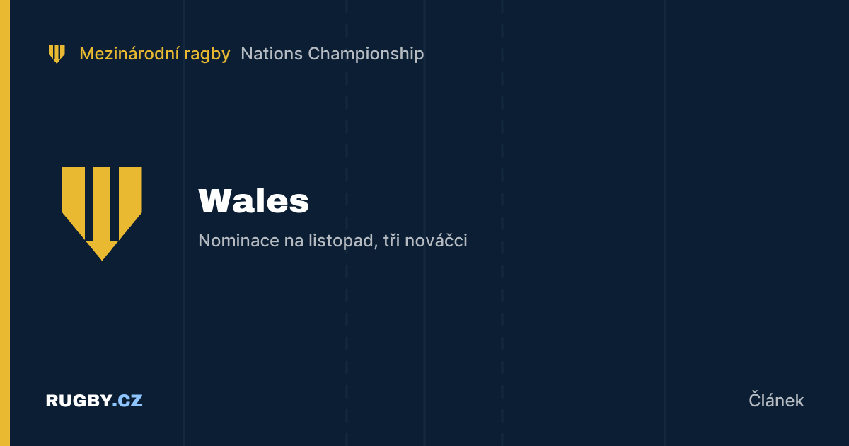 Wales před listopadem: Tandy povolal tři nováčky, Faletau chybí